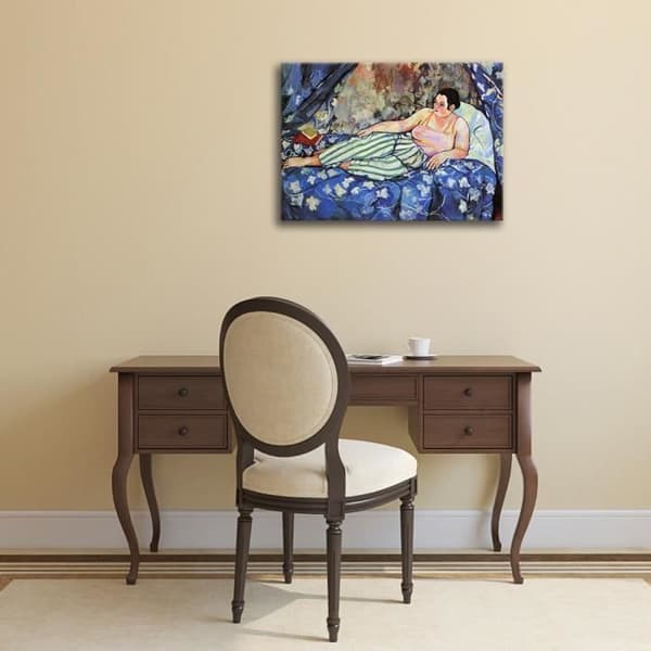 Legendarte - Målning, Tryck på duk - Det blå rummet Suzanne Valadon cm. 80x100