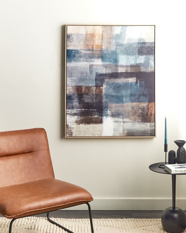 Kunsttrykk på lerret Flerfarget 103 x 83 cm Abstrakte former Geometrisk MDF-ramme Eklektisk Moderne Stue Entre