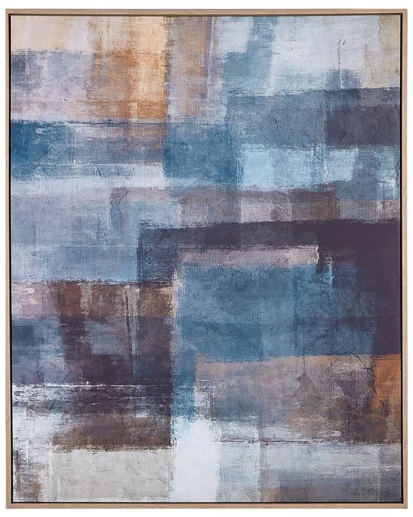 Kunsttrykk på lerret Flerfarget 103 x 83 cm Abstrakte former Geometrisk MDF-ramme Eklektisk Moderne Stue Entre