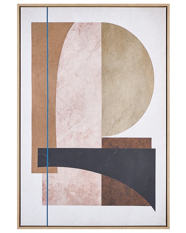 Kunsttrykk på lerret Rosa 93 x 63 cm Abstrakte former Geometrisk MDF-ramme Eklektiske Moderne Stue Gang