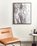 Miniatyrbilde 2 av 5: Kunsttrykk på lerret i grått og hvitt 103 x 83 cm Abstrakte former Geometrisk MDF-ramme Eklektisk Moderne Stue Entré
