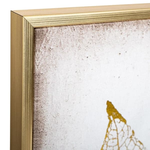 Tryckt canvasram Golden Leaves 58 x 58 cm Atmosphera