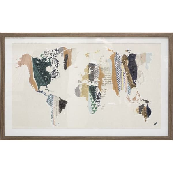 "World" ram under glas 50 x 80 cm Atmosphera