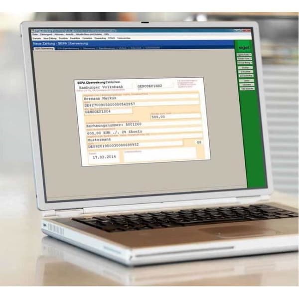 Förtryckt formulär - SIGEL - SEPA-kreditöverföring PC ZV572 - Vit - 90 g - Rektangulär