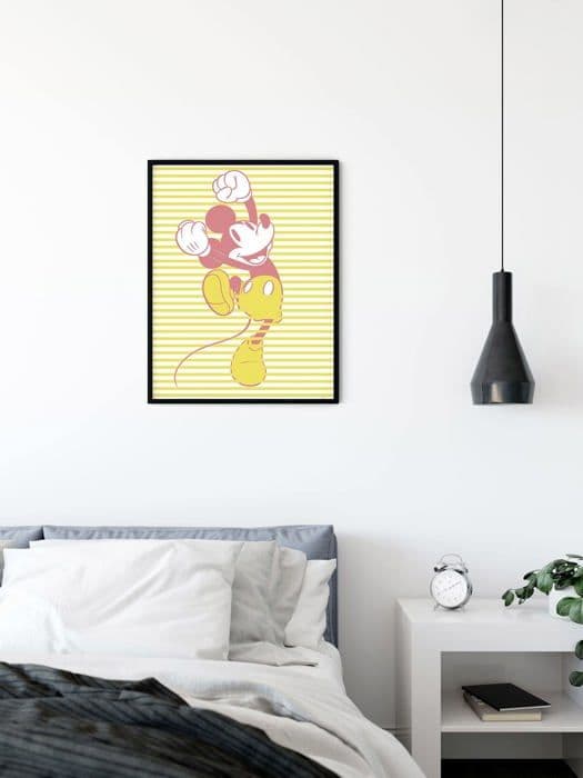 Komar - WB-D-010-30x40h - Mickey Unwind väggbild - Mått: 30 x 40 cm - Väggdekoration för barnrum