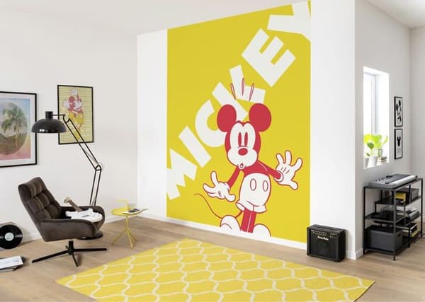 Komar - WB-D-010-30x40h - Mickey Unwind väggbild - Mått: 30 x 40 cm - Väggdekoration för barnrum