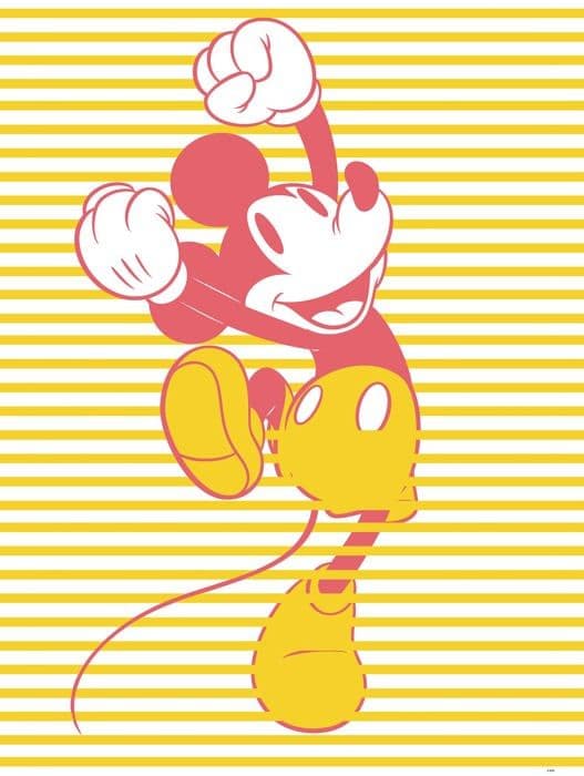 Komar - WB-D-010-30x40h - Mickey Unwind väggbild - Mått: 30 x 40 cm - Väggdekoration för barnrum