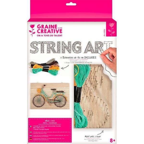 Bike Picture Kit 'Graine Créative by PW - String Art' 30 cm x 20 cm