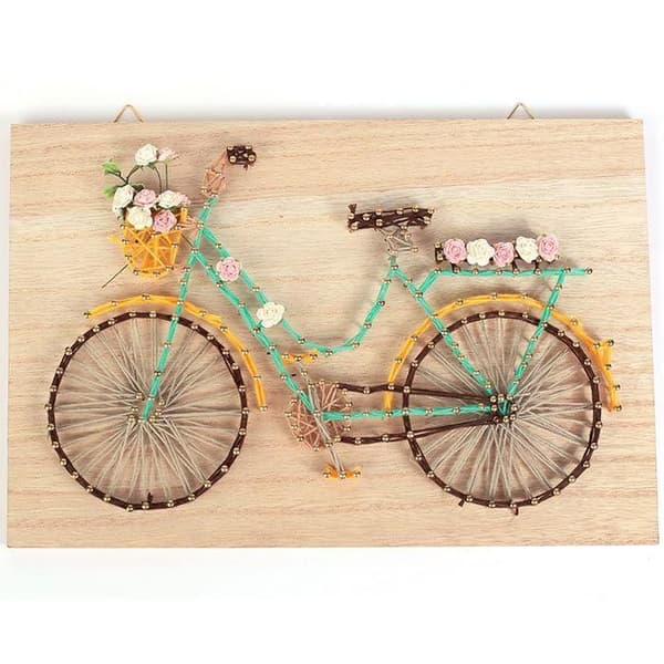 Bike Picture Kit 'Graine Créative by PW - String Art' 30 cm x 20 cm