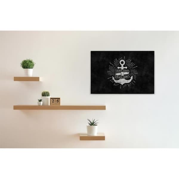 Canvastavla - Tadessi - M1-No.50108 - Citat - Ankare - Svart - Vit - Canvas på ram - Abstrakt - 90 x 60 cm