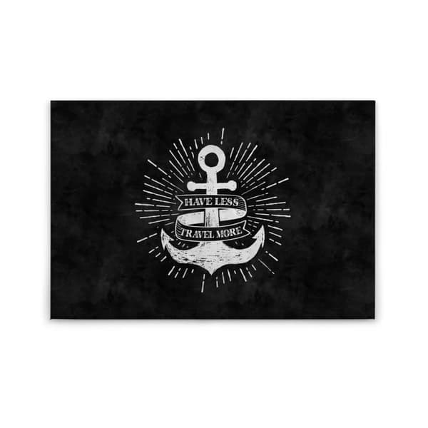 Canvastavla - Tadessi - M1-No.50108 - Citat - Ankare - Svart - Vit - Canvas på ram - Abstrakt - 90 x 60 cm