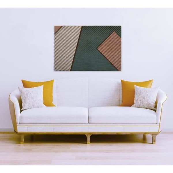 Canvastavla - Tadessi - M1-No.50178 - Abstrakt - Modernt - Grön - Beige - Canvas på ram - Geometrisk - 90 x 60 cm