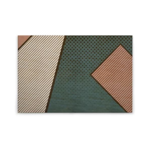 Canvastavla - Tadessi - M1-No.50178 - Abstrakt - Modernt - Grön - Beige - Canvas på ram - Geometrisk - 90 x 60 cm