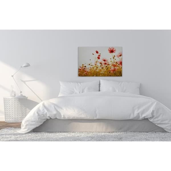 Canvastavla - Tadessi - M1-No.50036 - Blommor - Röd - Grön - Canvas på ram - Natur - 90 x 60 cm