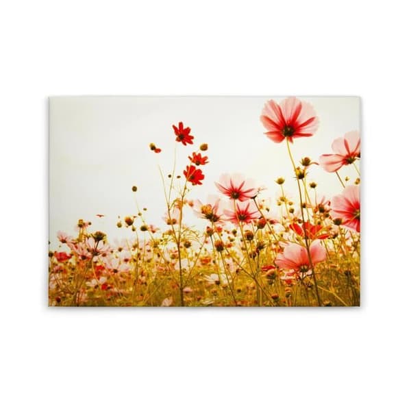 Canvastavla - Tadessi - M1-No.50036 - Blommor - Röd - Grön - Canvas på ram - Natur - 90 x 60 cm