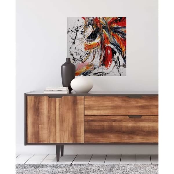 Canvastavla - Tadessi - M1-No.50552 - Konst - Röd - Svart - Canvas på ram - Abstrakt - 50 x 50 cm