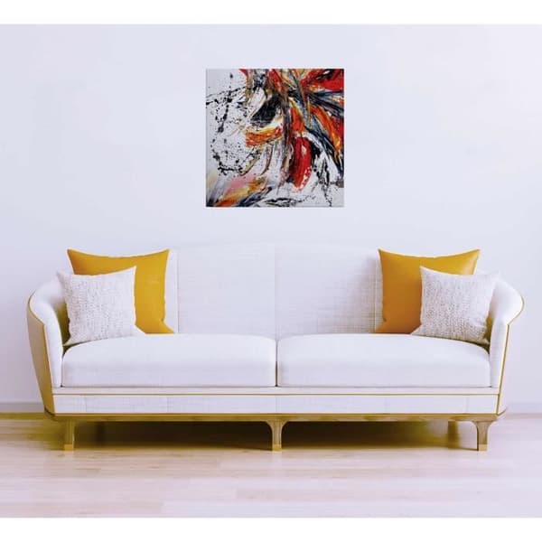 Canvastavla - Tadessi - M1-No.50552 - Konst - Röd - Svart - Canvas på ram - Abstrakt - 50 x 50 cm