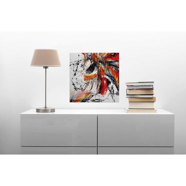 Canvastavla - Tadessi - M1-No.50552 - Konst - Röd - Svart - Canvas på ram - Abstrakt - 50 x 50 cm
