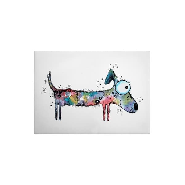 Canvastavla - Tadessi - M1-No.50339 - Barn - Blå - Beige - Canvas på ram - Barnrum - Hund - 70 x 50 cm