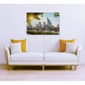Miniatyrbild 3 av 4: Canvastavla - Tadessi - M1-nr.50079 - Symbol - Frankfurt - Grå - Grön - Skyline - Canvas på bårram - 90 x 60 cm
