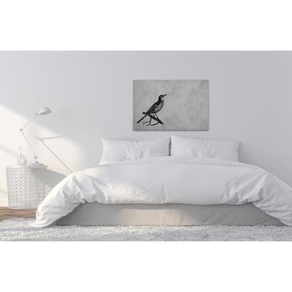 Canvastavla - Tadessi - M1-No.50112 - Fåglar - Grå - Svart - Canvas på ram - Djur - 90 x 60 cm