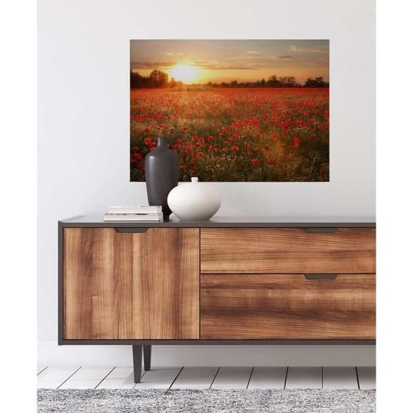 Canvastavla - Tadessi - Blommor - M1-No.50354 - Blommor - Röd - Orange - Canvas på ram - Vallmofält - 70 x 50 cm