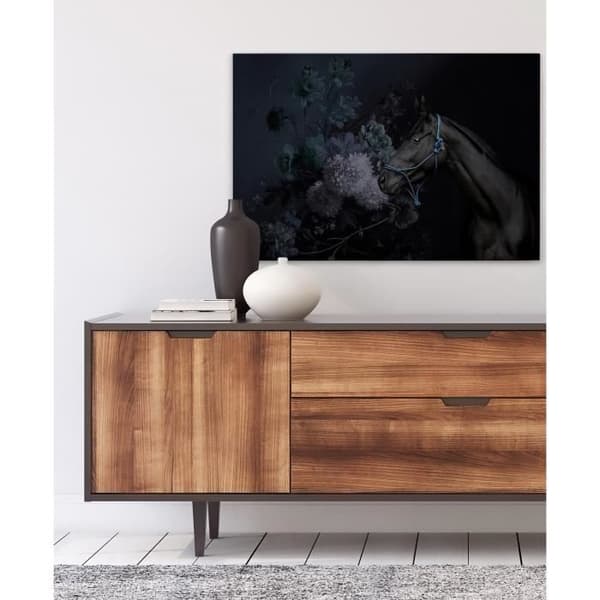 Canvastavla - Tadessi - M1-No.50137 - Djur - Häst - Blå - Svart - Canvas på bårram - 90 x 60 cm