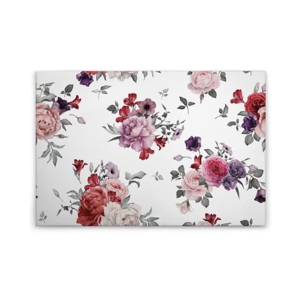Canvastavla - Tadessi - M1-No.50010 - Blommor - Blommor - Röd - Vit - - 90 x 60 cm
