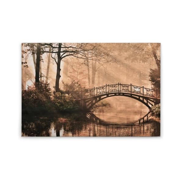 Canvastavla - Tadessi - Skog - M1-nr.50050 - Träd - Parque - Beige - Brun - Canvas på ram - 90 x 60 cm
