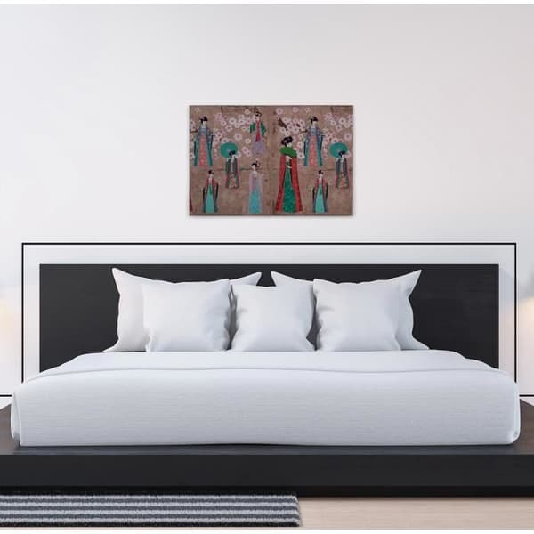 Canvastavla - Tadessi - M1-No.50149 - Människor - Asiatiskt - Brunt - Röd - Canvas på bårram - 90 x 60 cm