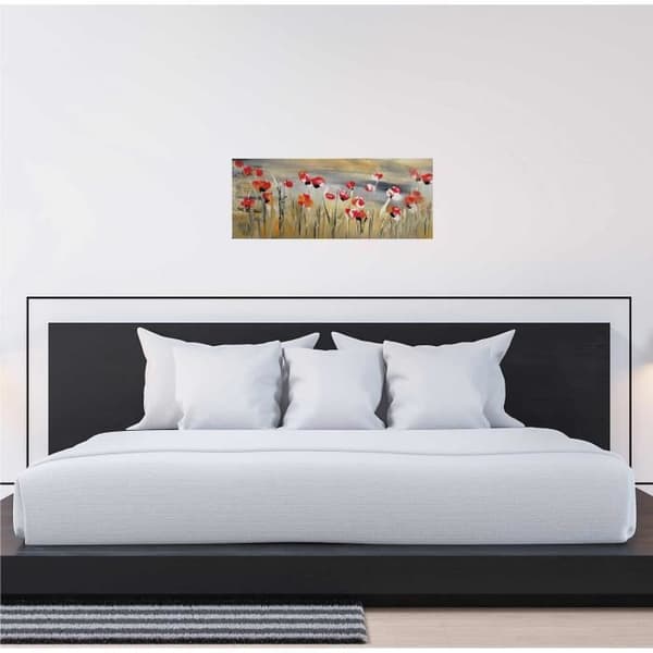 Canvastavla - Tadessi - M1-No.50489 - Konst - Röd - Grön - Canvas på ram - Natur - Blommor - 100 x 40 cm
