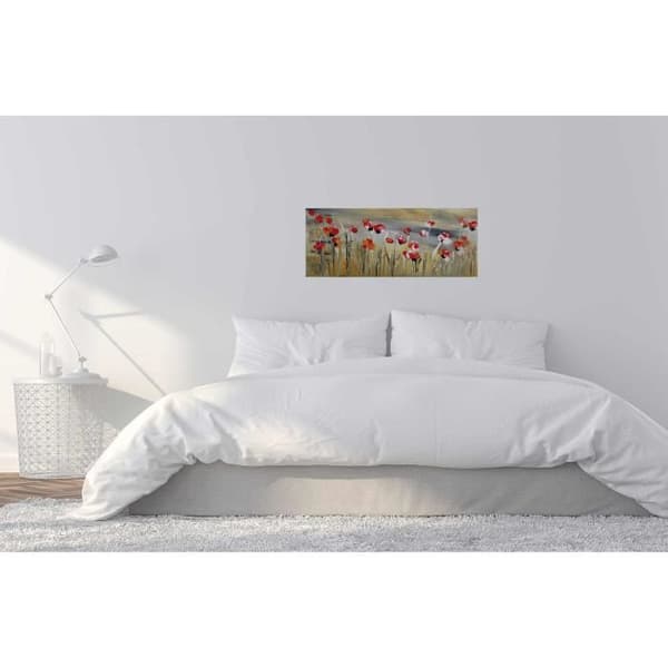 Canvastavla - Tadessi - M1-No.50489 - Konst - Röd - Grön - Canvas på ram - Natur - Blommor - 100 x 40 cm