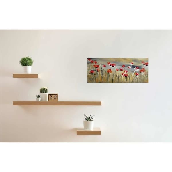 Canvastavla - Tadessi - M1-No.50489 - Konst - Röd - Grön - Canvas på ram - Natur - Blommor - 100 x 40 cm