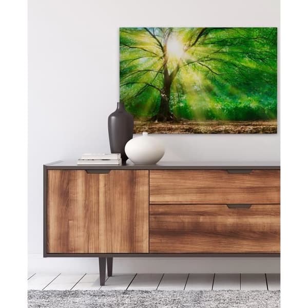 Canvastavla - Tadessi - Skog - M1-nr.50057 - Träd - Grön - Brun - Canvas på bårram - Natur - 90 x 60 cm
