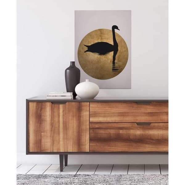 Canvastavla - Tadessi - M1-No.50396 - Djur - Svart - Guld - Canvas på ram - Konst - 50 x 70 cm
