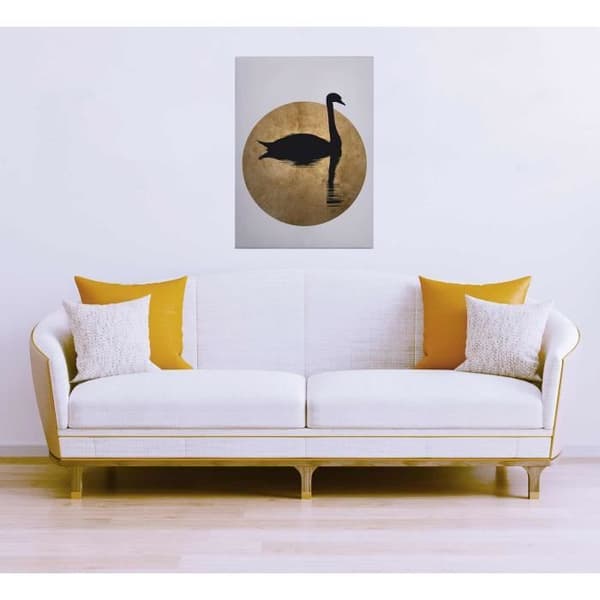 Canvastavla - Tadessi - M1-No.50396 - Djur - Svart - Guld - Canvas på ram - Konst - 50 x 70 cm