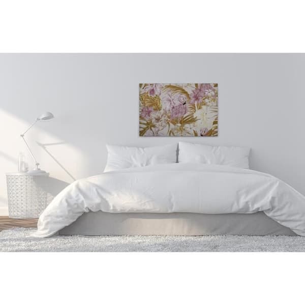 Canvastavla - Tadessi - M1-No.50016 - Djur - Blommor - Gul - Rosa - Malediverna - 90 x 60 cm