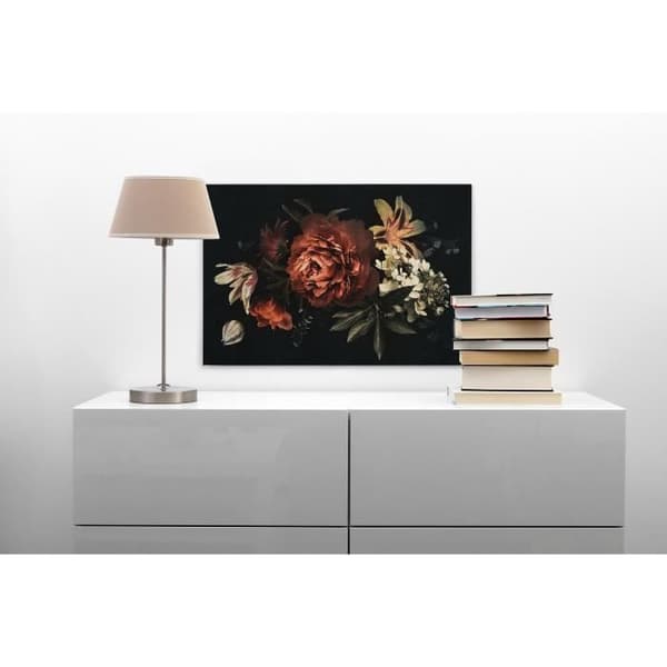 Canvastavla - Tadessi - M1-No.50233 - Blommor - Röd - Svart - Blommor - Canvas på ram - 90 x 60 cm