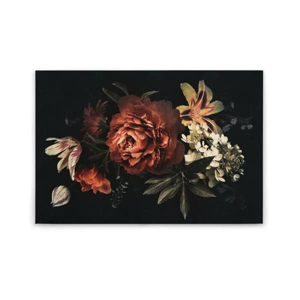 Canvastavla - Tadessi - M1-No.50233 - Blommor - Röd - Svart - Blommor - Canvas på ram - 90 x 60 cm