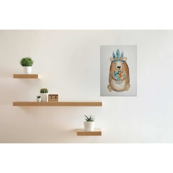 Canvastavla - Tadessi - M1-No.50429 - Barn - Brun - Vit - Canvas på ram - Djur - 50 x 70 cm