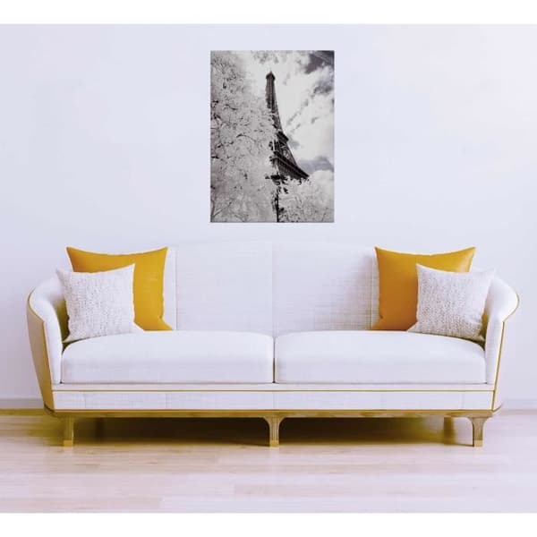 Canvastavla - Tadessi - M1-No.50355 - Turistplatser - Vit - Grå - Canvas på bårram - Paris - Eiffeltornet - 50 x 70 cm
