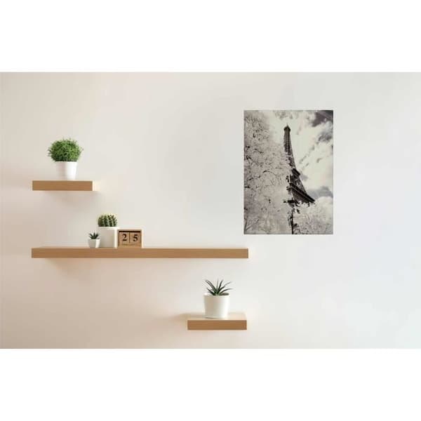 Canvastavla - Tadessi - M1-No.50355 - Turistplatser - Vit - Grå - Canvas på bårram - Paris - Eiffeltornet - 50 x 70 cm