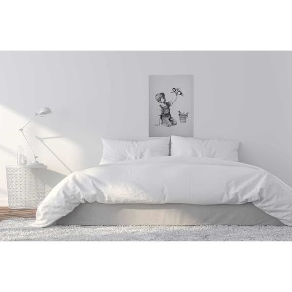 Canvastavla - Tadessi - M1-No.50411 - Konst - Vit - Svart - Canvas på ram - Barn - 50 x 70 cm