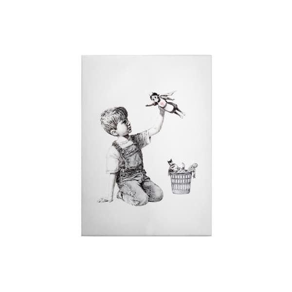 Canvastavla - Tadessi - M1-No.50411 - Konst - Vit - Svart - Canvas på ram - Barn - 50 x 70 cm