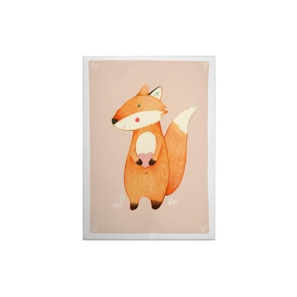 Canvastavla - Tadessi - M1-No.50434 - Barn - Brun - Beige - Canvas på ram - Djur - Räv - 50 x 70 cm