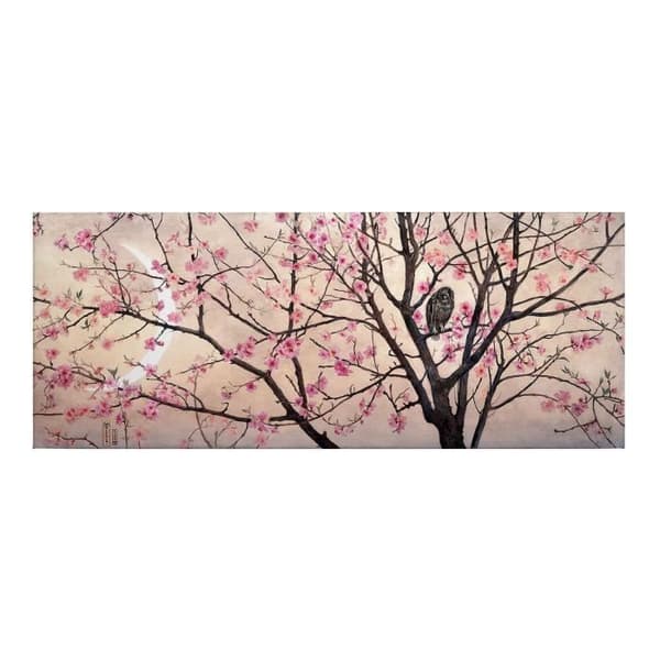 Canvastavla - Tadessi - Blad - M1-nr.50481 - Träd - Rosa - Canvas på ram - Blommor - Blommor - 100 x 40 cm