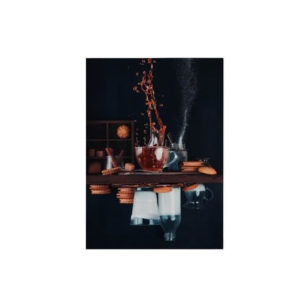 Canvasbild - Tadessi - Drycker - M1-No.50376 - Mat - Orange - Svart - Canvas på ram - Kök - 50 x 70 cm