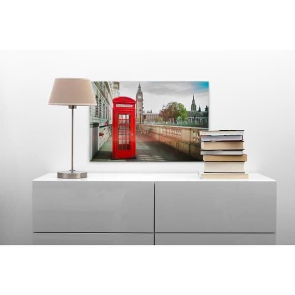Canvastavla - Tadessi - M1-No.50077 - Engelska - London - Röd - Beige - Canvas på bårram - Telefonlåda - 90 x 60 cm