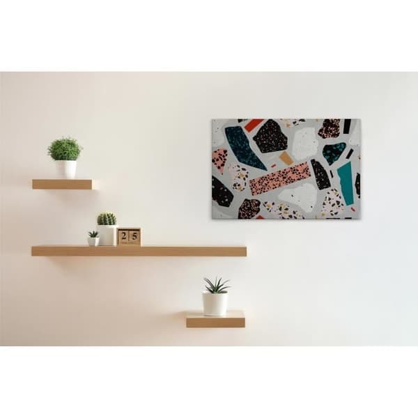 Canvastavla - Tadessi - M1-No.50192 - Abstrakt - Grå - Svart - Canvas på ram - Geometrisk - 90 x 60 cm