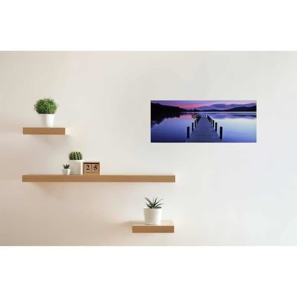 Canvastavla - Tadessi - M1-No.50479 - Sailor - Spång - Blå - Lila - Canvas på ram - Sjö - 100 x 40 cm